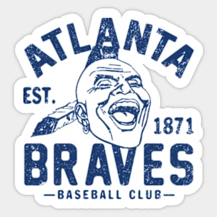 Old Style Atlanta Braves 3 by Buck Tee Sticker